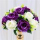 thumbnail image 2 of 3 Uds 26cm Rosas Artificiales Flores 15 Cabezas Ramo Hogar Oficina Tienda Colco Bola de rosa de simulación, 2 of 4