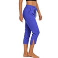 thumbnail image 6 of Womens Capri Pants,Capri Pants for Women 2026 Elastic Waist Drawstring Stretchy Summer Pant Side Split Casual Lounge Capris with Pockets, 6 of 6