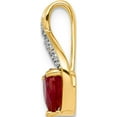thumbnail image 2 of 14K Yellow Gold Diamond And Created Ruby Polished Heart Pendant Made In India pm5277-ru-001-ya, 2 of 5