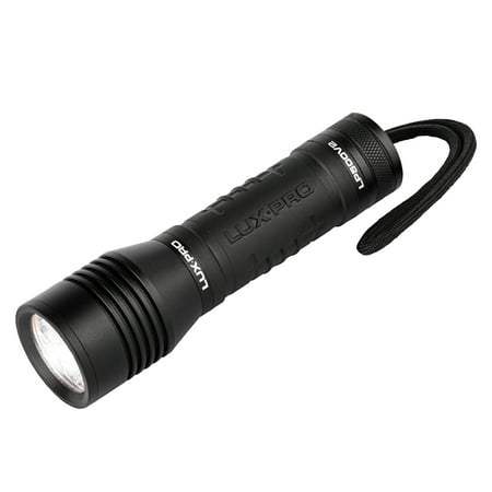 LUXPRO Bright 330 Lumen CREE LED Handheld Flashlight - Features TackGrip and Aircraft-Grade Aluminum - Pocket-Sized Camping Accessories with Wrist Lanyard - Batteries Included