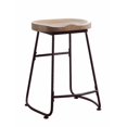 thumbnail image 1 of Rustic Wood And Metal Counter Height Stool, Brown And Black, 1 of 1
