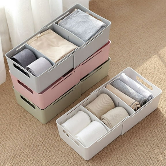 HEMOTON  Clothing Storage Container Desktop Sundries Organizers Drawers Grey