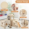 thumbnail image 2 of Wooden Rabbit Hideout Castle, Extra Large Bunny Houses and Hideouts Indoor Outdoor Rabbit Hidey Habitat for Bunnies Chinchillas Hamsters Guinea Pigs Detachable Small Animal Play Hideaway Hut, 2 of 6
