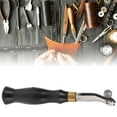 Ebony Handle Adjustable Stainless Steel Edge Creaser Leather Craft