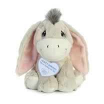 Aurora - Small Gray Precious Moments - 8.5" Dusty Donkey - Inspirational Stuffed Animal