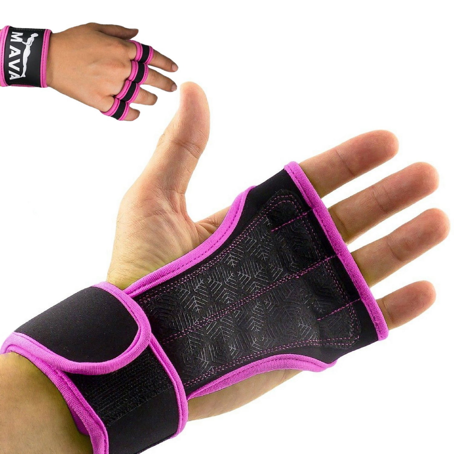 Unisex Antiskid Leather Fingerless Gloves with Adjustable Bracer