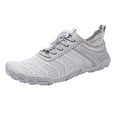 thumbnail image 2 of lnmuld Men Women Barefoot Shoes, Breathable Mesh Shoes for Water Yoga Fitness Hiking Color:Light Gray,Size:8.5, 2 of 5