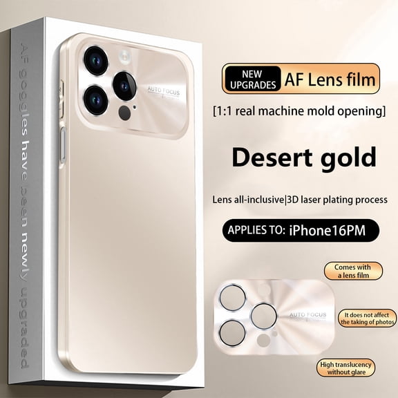 For iPhone 15 Pro Max Case, Slim Fit Matte Hard PC Luxury Titanium Look Anti-Fingerprint Business Case Military Grade & Camera Lens Protection Anti-Scratch Phone Cover, Rosegold