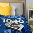 thumbnail image 3 of Happy 75th Birthday Gifts for Men Women Blanket 1948 75th Birthday Decorations Turning 75 Year Old Bday Gift Idea for Grandparents Dad Mom Back in 1948 Throw Blanket for Bed Sofa 60Lx50W Inch, 3 of 6
