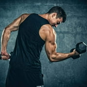 TLGREEN Rubber Coated Cast Iron Hex Dumbbell, 40lb, Set of 2,Strength Training Dumbbell for Workout & Exercise