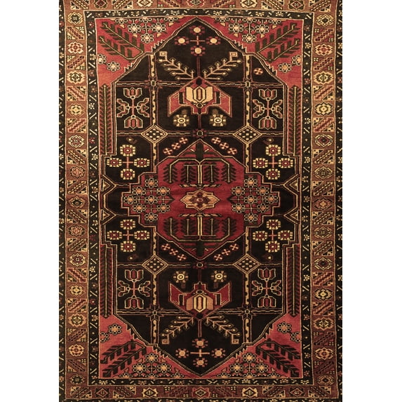 Ahgly Company Indoor Rectangle Persian Brown Traditional Area Rugs, 8' x 12'