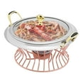 thumbnail image 4 of Stainless-Steel Chafing Dish Buffet Set Banquets Food Warmer with Fuel Holder and Lid, 4 of 12