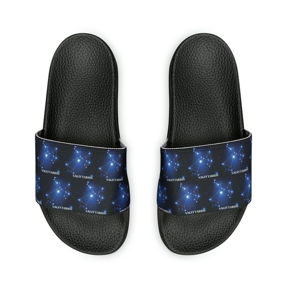 Sagittarius Constellation Symbol Women's PU Slide Sandals