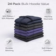 thumbnail image 6 of BILLIONHATS Wholesale Hoodie Sweatshirts, Men Womens Unisex Hoodies Cotton Blend, Bulk Adults Sweatshirt, Homeless Donation 24 PACK SIZE 3XL, 6 of 7