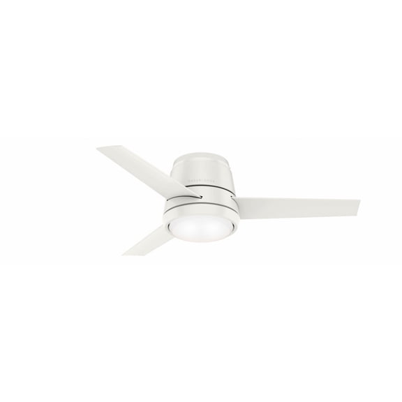 Casablanca 59568 44 in. Commodus Fresh White Low Profile Ceiling Fan with LED Light Kit & Wall Control