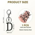 thumbnail image 2 of Llave de Inicial Uxcell, 1PCS Llave de Acero Inoxidable, Negro (Letra D), 2 of 7