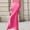 F-253Hot Pink, variant on ZHOGXU Womens Skirt High Waist Solid Color Fashion Comfortable Elegant Maxi Skirt For Casual Daily Wear,Beige,L