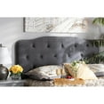 thumbnail image 4 of Baxton Studio Gregory Modern and Contemporary Grey Velvet Fabric Upholstered Queen Size Headboard,Wholesale Interiors, 4 of 6
