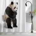thumbnail image 2 of Funny Panda Extra Long Shower Curtain Set, Waterproof Shower Curtains for Bathroom, Cute Art Fun Lovely Animals on Toilets Washable Fabric Bath Curtain for Bathtub Decoration with Hooks 72x96 Inches, 2 of 9