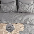 thumbnail image 6 of U by Bedsure Queen Comforter Set - 7 Pieces Grey Comforters , Pintuck Bedding Sets for All Season, Bed in a Bag with Flat Sheet and Fitted Sheet, Pillowcases & Shams, 6 of 7