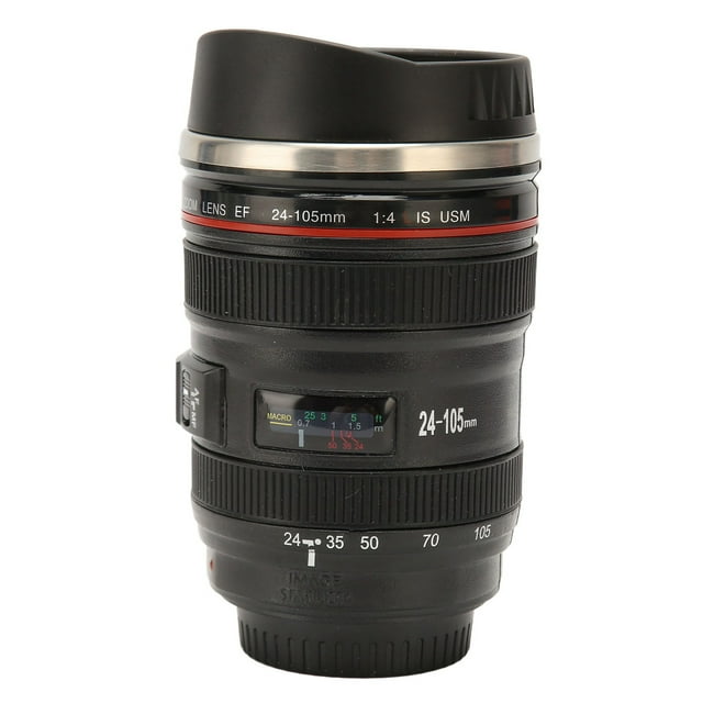 Stainless Steel Camera Lens Coffee Mug Photographer Camera Mug Travel Coffee Cup With Lid For Men Women Stainless Steel Inner Liner Portable Travel Companion