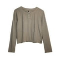 thumbnail image 4 of LumberUnion Women's Long-Sleeve 100% Cotton Premium Henley, 4 of 7