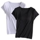 thumbnail image 1 of Pijama de manga corta para mujer, 2 piezas, color liso, cuello redondo, manga corta, con copa acolchada, ropa de casa, pijama de manga corta, pijama para mujer, 1 of 2