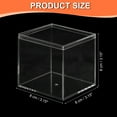 thumbnail image 2 of Caja de Acrílico Uxcell con Tapa, Cajas de Exhibición de Acrílico Transparentes, Contenedores Cuadrados de Plástico, Organizador de Almacenamiento 3.15"x3.15"x3.15", 2 of 7