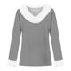 thumbnail image 4 of Camiseta de manga larga con cuello en V y estampado navideño para mujer, otoño-invierno. Prendas holgadas de estilo informal, poliéster, tallas S-XXXL., 4 of 4