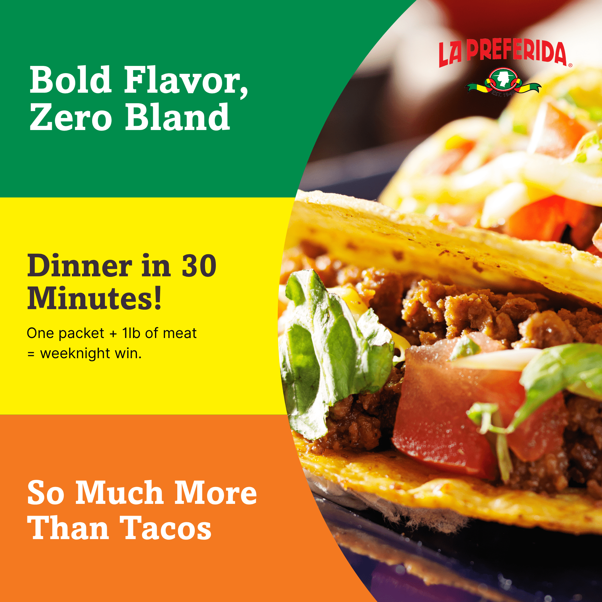 (12 pack) La Preferida Taco Seasoning, 1.25 oz
