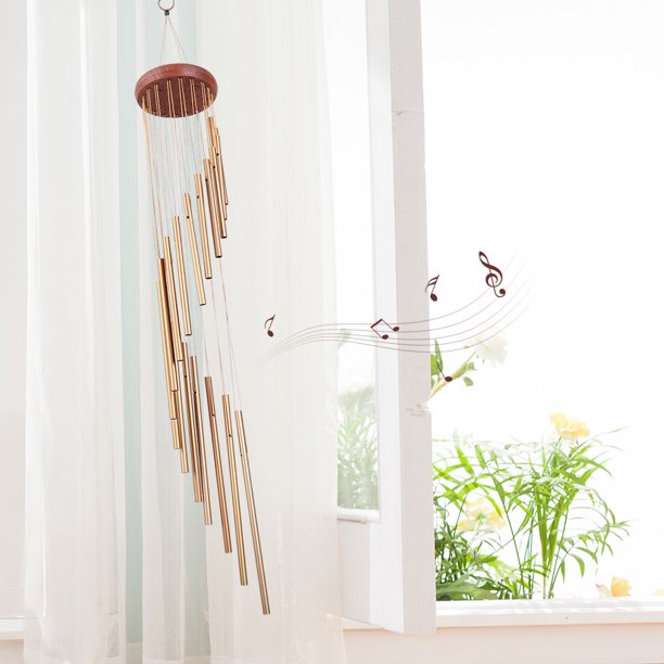 Vent Carillon Ornement Métal Vintage Papillon Suspendu Carillon À Vent Tube Décoration Pour