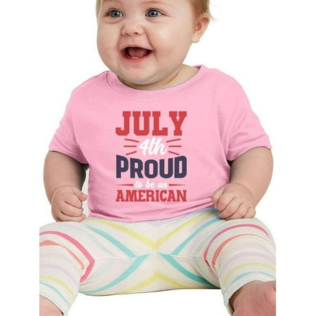 

July 4Th Proud American T-Shirt Infant -Image by Shutterstock 24 Months