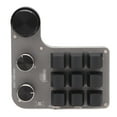 thumbnail image 4 of One Handed Mechanical Keyboard, RGB Backlit Portable Mini Custom Keypad, 9 Keys 3 Knobs Programming Macro Keypad, Hotkeys, One Click Start, 4 of 8