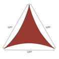 thumbnail image 5 of Triangle Outdoor Sun Shade Sail Waterproof Patio Canopy Backyard Porch Pool Sun Shelter Cover 12'x12'x12' Dark Red, 5 of 8
