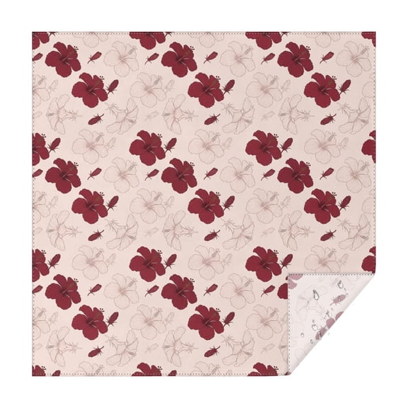 Pioneer Flower Floral Print Pattern Square Tablecloth, Waterproof Wipeable Spillproof Washable Table Cover for Home Kitchen Party Decor, 42"x42"