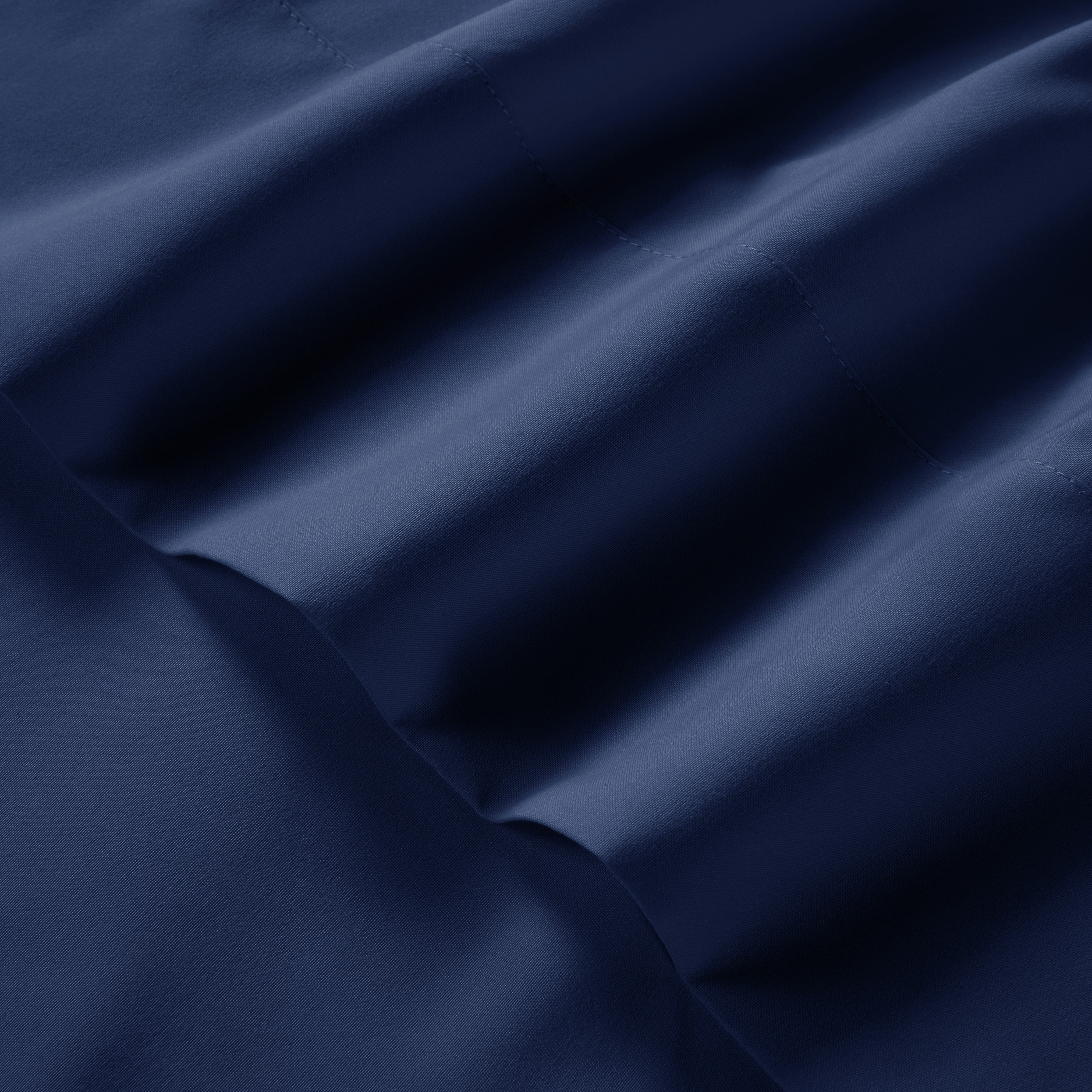 Mainstays Super Soft High Quality Brushed Microfiber Pillowcase Set, King, Navy Blue, 2 Piece