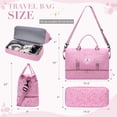 thumbnail image 2 of Gynky Travel Duffle Bag for Women Floral Weekender Bags with Shoe Compartment Carry on Overnight Bag Gym Tote Duffel Bag with Wet Pocket Hospital Bags for Travel Essentials, 2 of 9