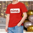 thumbnail image 2 of WEIYLL Girl's T Shirts Teen Short Sleeve Number Nine Print Trendy Red Child Tops 4-5 Years, 2 of 6