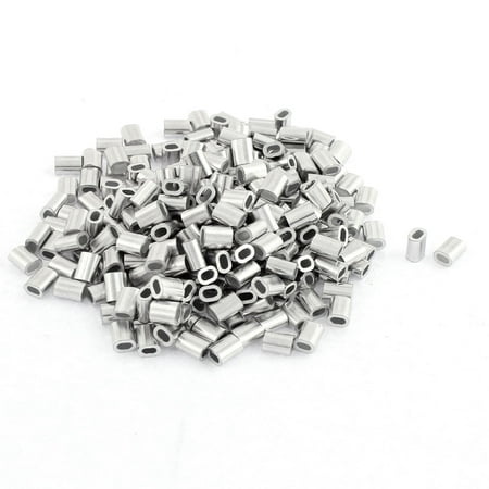 

300pcs Oval Aluminum Sleeves Clamps for 1mm Wire Rope Swage Clip