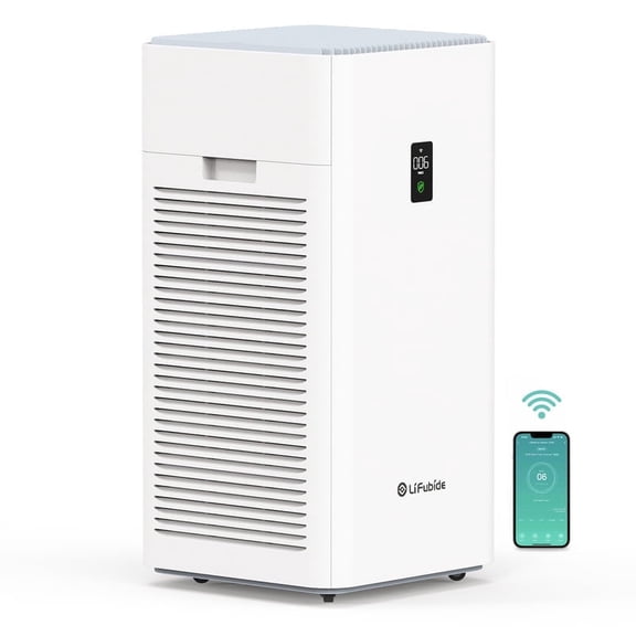 Edendirect 4555 Sq.ft. HEPA - True Whole House Air Purifier in White with Automatic Shutoff and Washable Filter