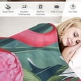 thumbnail image 3 of JRXY  Throw Blanket Beautiful Drawn Pink Flamingo and Palm Leafs Pattern Decorative Soft Warm Cozy Flannel Plush Throws Blankets for Bedding Sofa Couch White, 3 of 6