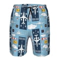 thumbnail image 4 of Kll Airplanes And Aviation Signs Men'S Casual Summer Beach Shorts Hawaiian Shorts With Pockets-X-Large, 4 of 9