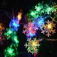 thumbnail image 7 of Aousthop Christmas Snowflake Light, 80/40/20/10 LEDs Snowflake Hanging String Lights for Xmas Trees, Indoor,Outdoor,Lawn Patio, Landscape,Halloween, Christmas Decor, 33FT with 80 LEDs, Multicolor, 7 of 7