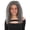 Ash Gray, variant on LUXLUXE Rosario Curly Body Waves 20 in Long Half Wig Mix Human Hair and Synthetic Fibers,Medium Brown