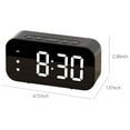 thumbnail image 3 of Latrodar LED Electronic Alarm Clock Mirror Clock Student Affordable&High-Quality ed Temperature Clock Black 6x2.8 Inch Home Stuff, 3 of 5