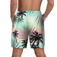 thumbnail image 4 of Goofa Tropical Summer Palm Printed Men's Swim Trunks Board Shorts Quick Dry Mens Swimming Trunks with Compression Liner,Breathable Fit Hawaii Beach Shorts-Small, 4 of 9