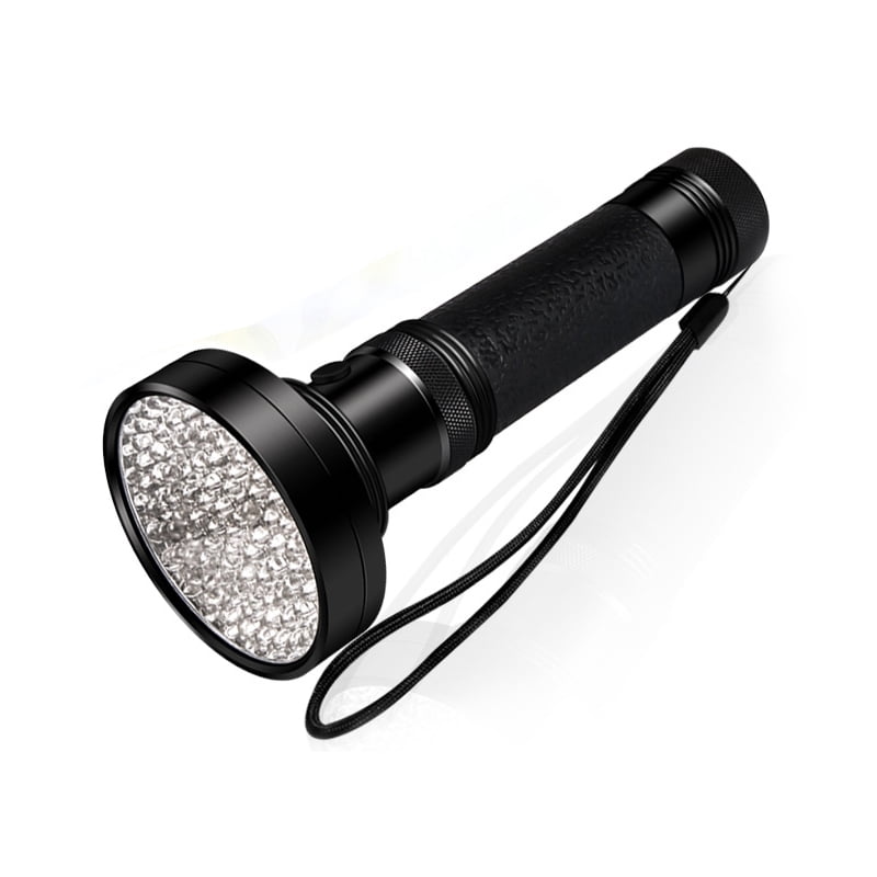 UV 100 LED UV Flashlight Inspection Light Safety UV Detection With 6*AA Battery Lpx4