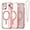 Rose Gold, variant on Magnetic Case Designed for iPhone 15, [Compatible with MagSafe] [Wrist Strap & glitter card] Full Camera Lens Protection Case Designed for iPhone 15 6.1'' for Women Girls, Rose Gold