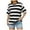Black, variant on fatyb Oversized T Shirts for Women Striped Crew Neck Casual Tee Shirts Loose Womens Summer Blouse Tops