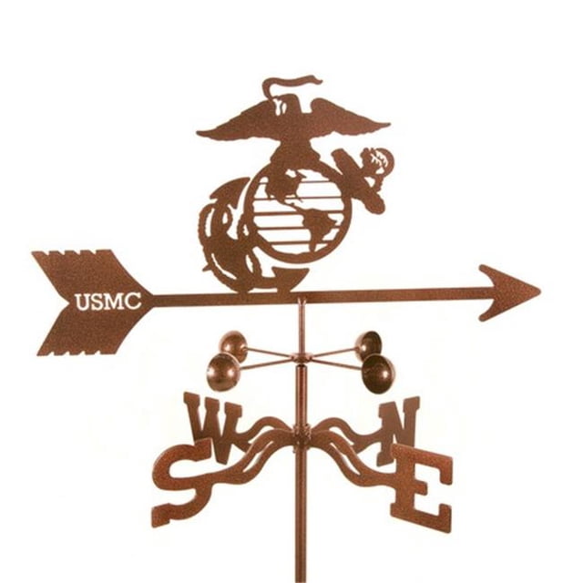 EZ Vane EZ1707-PT Marines Weathervane with Post Mount